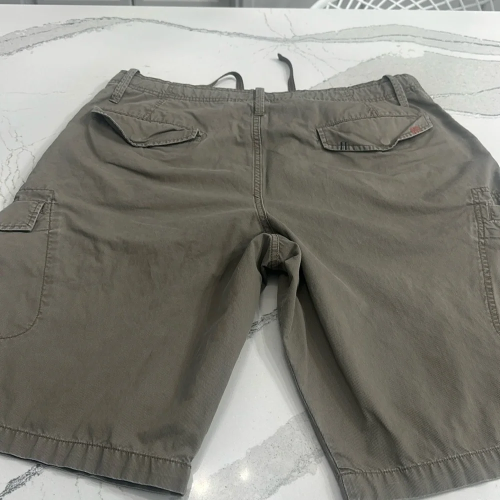 Jordan Cargo Shorts Mens 40 Brown Ripstop Military Baggy Drawstring